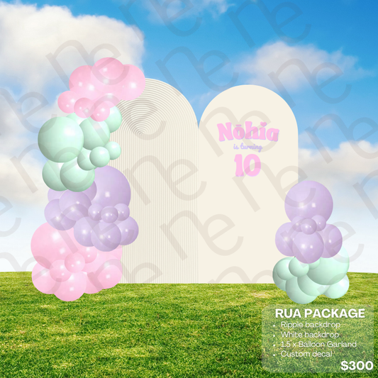 Rua Package | Backdrop & Balloon Garland Hire Marlborough | Nōhia Events